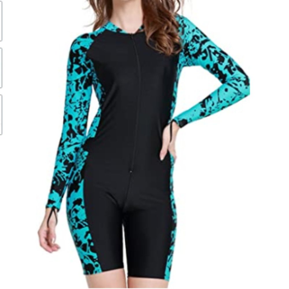 Micosuza 1pc Long-Sleeve Surfing Suit Swimsuit